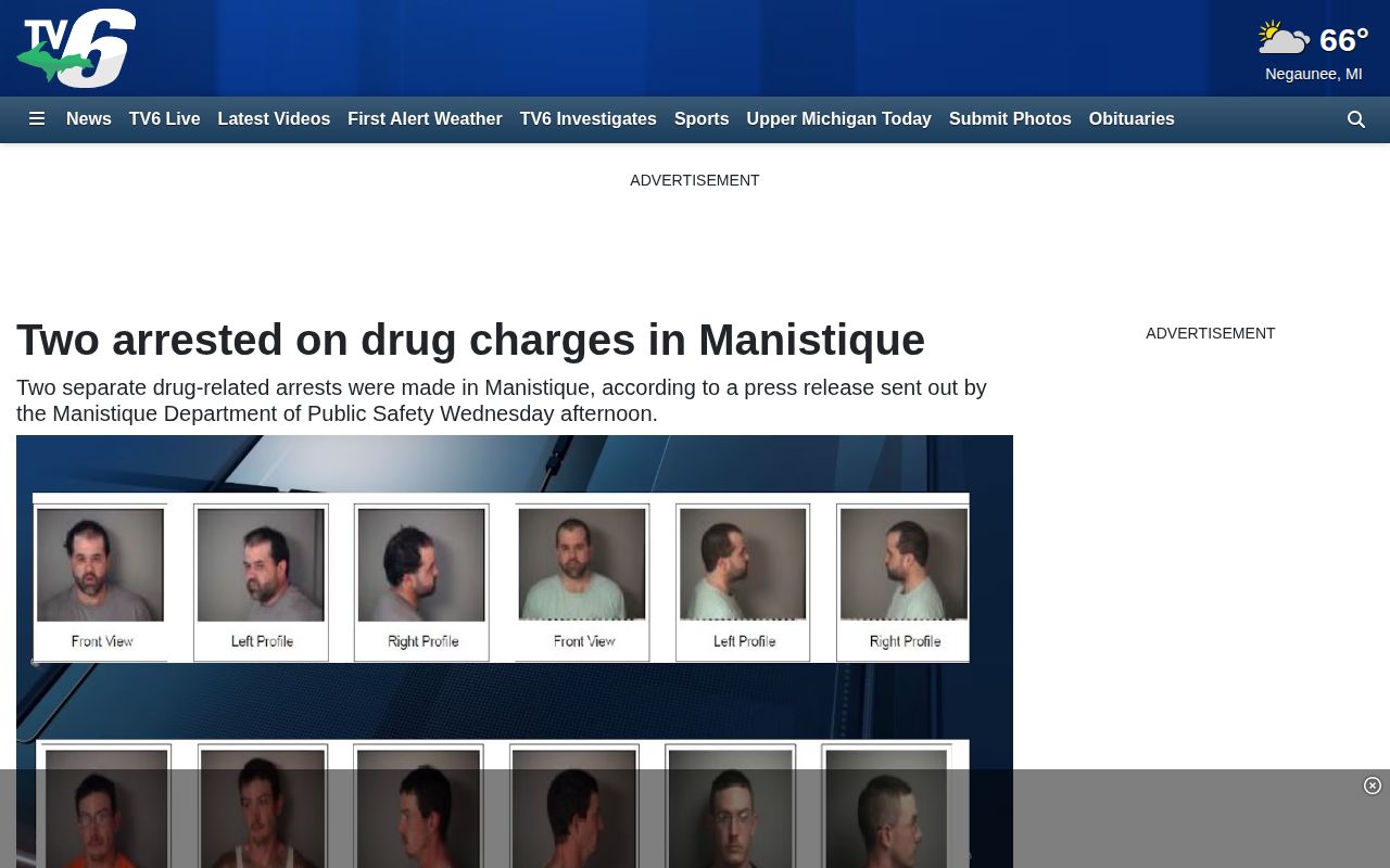 Upper Michigan's Source report concerning arrests in Manistique